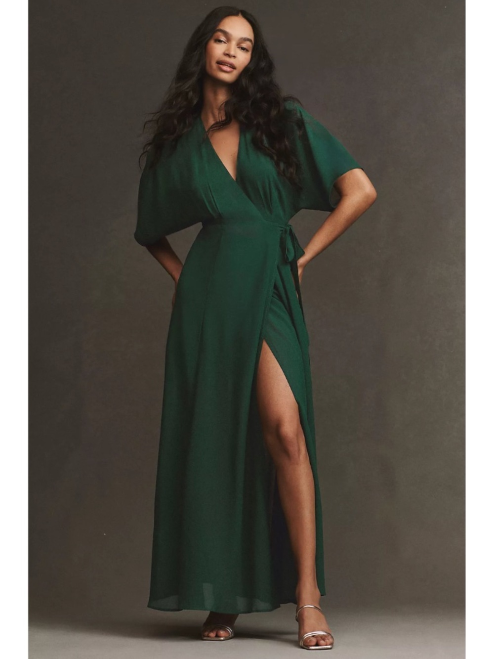 NEW Reformation Winslow Dress Emerald XS